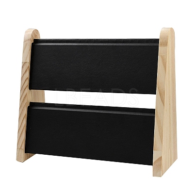 2-Tier PU Leather Pendant & Necklace Display Stands NDIS-F004-01A-1