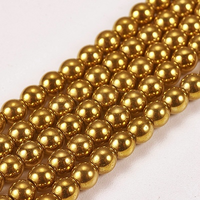 Electroplate Non-magnetic Synthetic Hematite Beads Strands G-J169A-3mm-04-1
