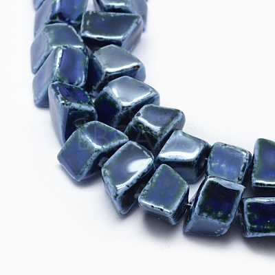Eco-Friendly Glazed Porcelain Beads PORC-P027-A05-1