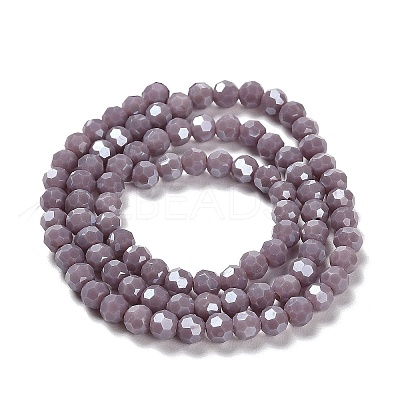 Electroplate Opaque Glass Beads Strands LS-EGLA-A035-P4mm-A11-1