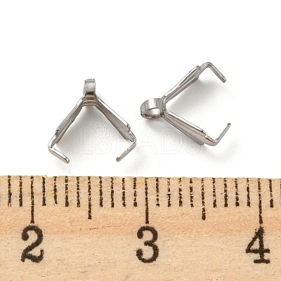 Non-Tarnish 316 Surgical Stainless Steel Pendant Pinch Bails STAS-Q310-04P-1