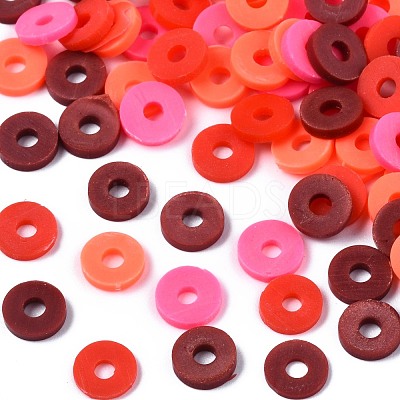 Handmade Polymer Clay Beads Strands CLAY-R089-6mm-T02B-20-1