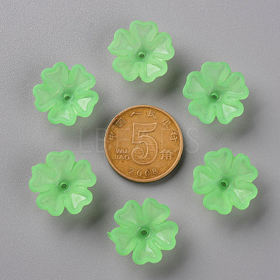 Transparent Frosted Acrylic Bead Caps MACR-S371-04A-733-1