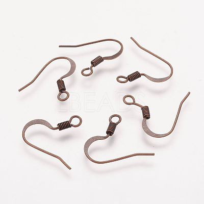 Brass French Earring Hooks X-KK-Q366-RC-NF-1