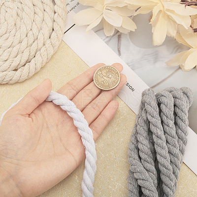3 Bags 3 Colors 3-Ply Twisted Macrame Cotton Cord OCOR-CA0001-30-1