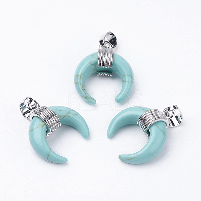 Natural & Synthetic Mixed Stone Pendants G-E425-P-1