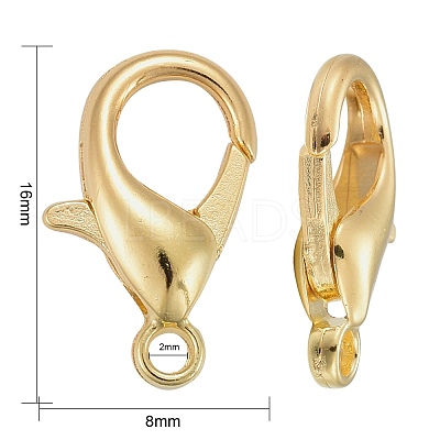 Zinc Alloy Lobster Claw Clasps E106-G-1