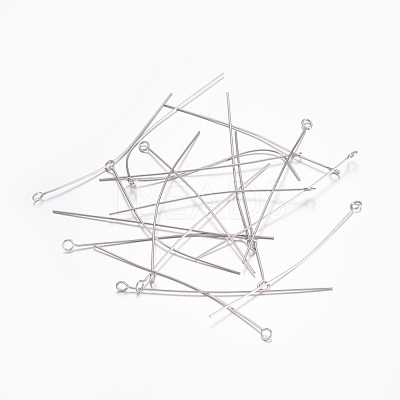 Tarnish Resistant 304 Stainless Steel Eye Pins STAS-O105-01P-0.6x55mm-1