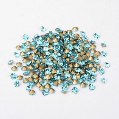 Back Plated Grade A Diamond Glass Pointed Rhinestone RGLA-SS12-004-1