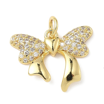 Brass Micro Pave Cubic Zirconia Pendants ZIRC-I356-05G-01-1