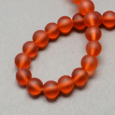 Baking Paint Transparent Glass Bead Strands GLAA-S031-10mm-06-1