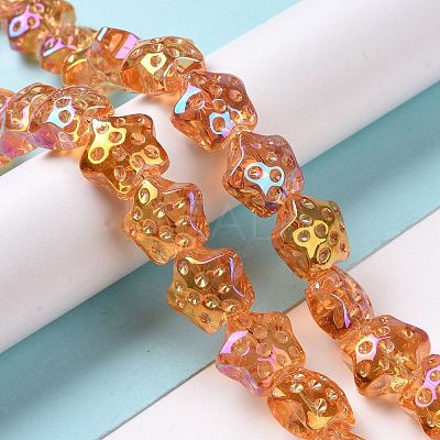 Transparent Electroplate Glass Beads Strands LS-GLAA-C025-01J-1