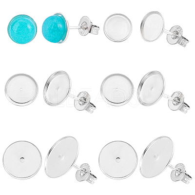 925 Sterling Silver Studs Earrings Finding STER-PH0002-75-1