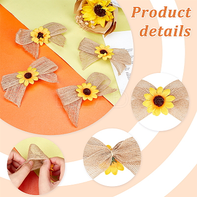 Linen Bowknot Ornament Accessories LS-DIY-WH0430-069-1