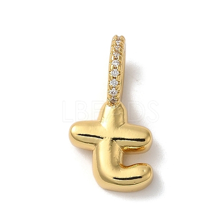 Brass Micro Pave Cubic Zirconia Pendants KK-K345-13T-G-1