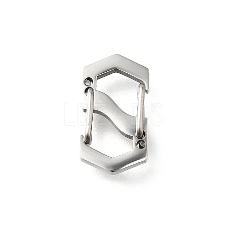 304 Stainless Steel Keychain Clasp Findings STAS-U051-01B-P-1