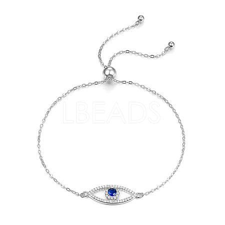 S925 Silver Devil Eye Bracelet with Full Diamond Eyes Series AK1290-10-1