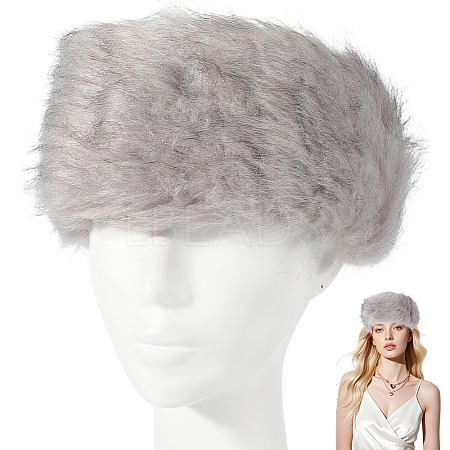 1Pc Faux Fur Fiber Yarn Warmer Headbands COHT-CY0001-01A-1