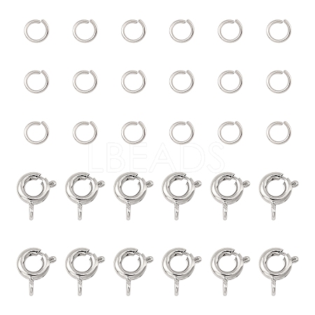 Brass Spring Ring Clasps KK-FS0001-50P-1