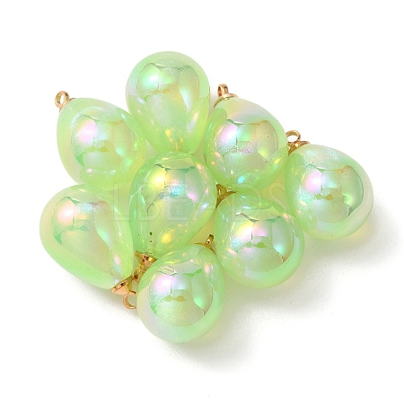 8Pcs UV Plating Acrylic Pendants FIND-YW0002-04D-1