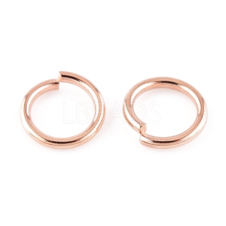304 Stainless Steel Open Jump Rings STAS-L187-10x1.5mm-RG-1