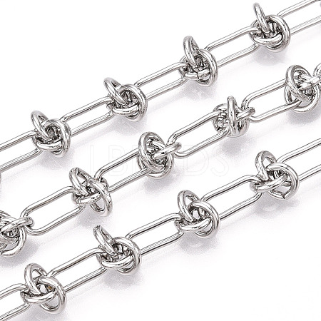Iron Oval with knot Link Chains CH-N004-14P-1