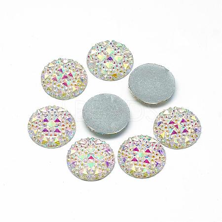 Resin Cabochons CRES-Q192-25mm-10AB-1