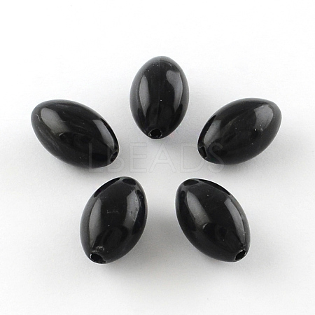 Oval Imitation Gemstone Acrylic Beads OACR-R026-01-1