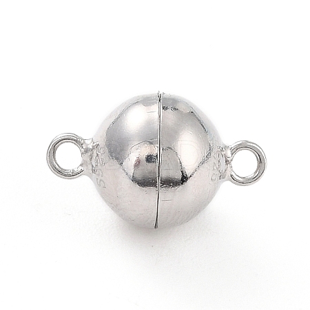 Anti-Tarnish Rhodium Plated 925 Sterling Silver Magnetic Clasps LS-STER-A001-02A-P-1