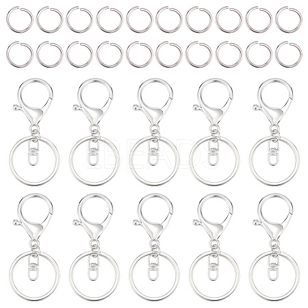 DELORIGIN 40Pcs Alloy Split Key Rings DIY-DR0001-13-1