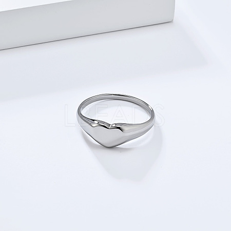 Heart 304 Stainless Steel Finger Rings for Women FS-WGDCCF4-01-1