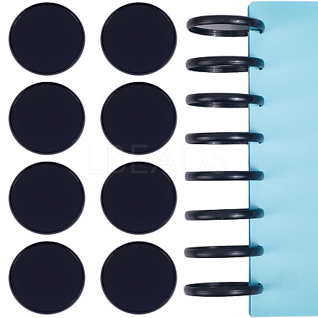 12Pcs Plastic Loose Leaf Ring Round Binder Discs DIY-CP0010-97A-1