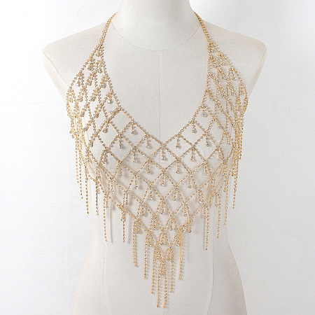Alloy Full Crystal Rhinestone Mesh Body Chains for Bikini WG36BB6-01-1
