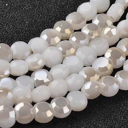 Electroplate Glass Bead Strands EGLA-J137-6mm-B-HR07-1