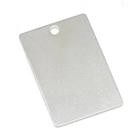 201 Stainless Steel Stamping Blank Tag Pendants STAS-T008-118-1