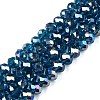 Electroplate Glass Beads Strands EGLA-A044-T8mm-B27-1