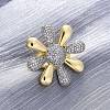 Brass Micro Pave Clear Cubic Zirconia Cuff Rings for Women RJEW-H248-02GP-1