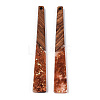 Transparent Resin & Walnut Wood Big Pendants RESI-N039-68D-3