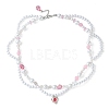 Alloy Heart Pendant Necklace NJEW-FZ00004-11-2
