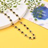 Alloy Enamel Star Link Chain Bracelets & Necklaces Jewelry Sets SJEW-JS01140-6