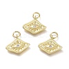 Brass Micro Pave Cubic Zirconia Pendants LS-KK-P188-C03-G-1