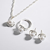 Oval Alloy Pendant Necklaces & Stud Earrings & Ring Sets for Women WG7FFA6-01-2