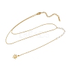 304 Stainless Steel Crystal Rhinestone Sun Long Tassel Y Necklaces for Women SA-CBA48C7-04G-2