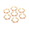 Brass Micro Pave Clear Cubic Zirconia Cuff Rings RJEW-O046-02G-2