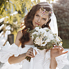 1Pc Flower Brass Rhinestone Ornament Accessories OHAR-FG0001-04C-6