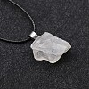 Natural Quartz Crystal Raw Rough Nuggets Pendant Necklace FS-WG50F2C-03-1