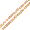 Brass Rhinestone Strass Chains CHC-N017-003A-C07-2