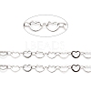 304 Stainless Steel Heart Link Chains CHS-F015-07P-2