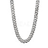 Non-Tarnish 201 Stainless Steel Curb Chain Necklaces NJEW-Q336-12B-P-1