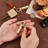 2Pcs Brass Shackle Clasps with Brass S Hook Clasps KK-PH0010-57LG-3